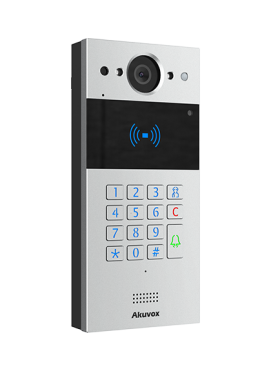 R20K In wall SIP PoE Flush Mount Intercom With Keypad and RF Card Reader