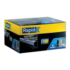 RAPID (11886911) 36/14mm DP White Cable Staples (Bx 5x1,000)