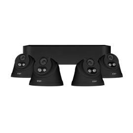 RC24KTB, Rekor IP 24/7 IP PoE 2MP 4CH 4 Camera Turret Kit Black 1TB