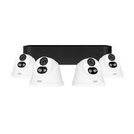 RC24KTW, Rekor IP 24/7 IP PoE 2MP 4CH 4 Camera Turret Kit White 1TB