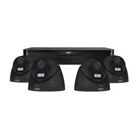 RCKTB, RekorHD 24/7 Analogue HD 2MP 4CH 4 Camera Turret Kit Black 1TB