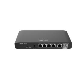 RG-EG105G-P-V3, 5-Port Gigabit Cloud-Managed Router includes 4 x PoE/PoE+ ports, upto 2 WANs, 100 concurrent users, 600 Mbps (1000 Mbps in Turbo mode).