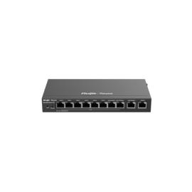 RG-EG210G-P-V3, 10-Port Gigabit Cloud-Managed Gateway, 8 x PoE/PoE+ ports, up to 4 WAN links, 200 concurrent users, 600 Mbps (1000 Mbps in Turbo mode).
