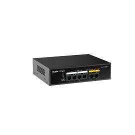 RG-ES106F-P, 6-Port 100Mbps, 4 of the ports support PoE/PoE+ power supply, Steel Case