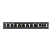 RG-ES110D-P, 8-Port 100Mbps + 2 Uplink Port 1000Mbps, 8 of the ports support PoE/PoE+ power supply. unmanaged switch, desktop gallery thumbnail