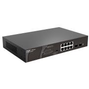 RG-ES110GDS-P, 8 x 1000M copper ports and 2 x 1000M uplink SFP ports: 8 ports for PoE/PoE+, with the maximum PoE power up to 120 W; unmanaged switch gallery thumbnail