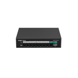 RG-ES110GS-P-L, 8-Port 1000Mbps + 1 Uplink Port 1000Mbps + 1 Uplink SFP Port,8 ports for PoE/PoE+, Max PoE power budget is 120W, Steel Case