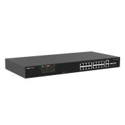 RG-ES118FGS-LP, 16-Port 100Mbps + 2 Gigabit RJ45/SFP combo Ports, 16 of the ports support PoE/PoE+ power supply, Steel Case gallery thumbnail