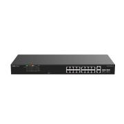 RG-ES118FGS-LP, 16-Port 100Mbps + 2 Gigabit RJ45/SFP combo Ports, 16 of the ports support PoE/PoE+ power supply, Steel Case gallery thumbnail