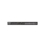 RG-ES118S-LP, 16-Port 100Mbps + 2 Gigabit RJ45/SFP combo Ports, 16 of the ports support PoE/PoE+ power supply, unmanaged switch gallery thumbnail