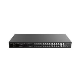 RG-ES126S-P V2, 24*10/100Mbps Base-TX Ports(POE, Max PoE budget:370W), 2*10/100/1000Mbps Base-T with 1Combo Uplink Ports