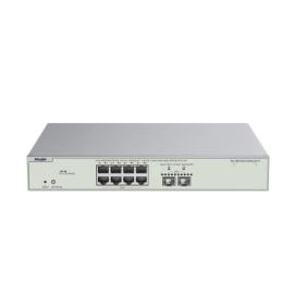 RG-NBS3300-8MG2XS-P, 8-Port Muti-Gigabit Layer 2 Managed Switch with 8 x PoE+ Ports, and 2 x SFP+ Uplink Ports