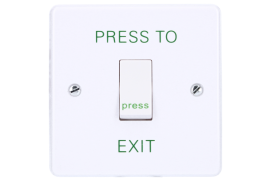 RTE-001S, Plastic exit button, standard, surface mount