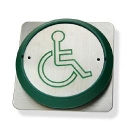 RTE-85DL, All-active wheelchair logo exit button, surface mount