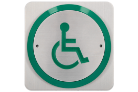 RTE-85DLF, All-active wheelchair logo exit button, flush mount