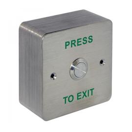RTE-SS, Standard green dome exit button, flush mount