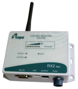RX2, 12VDC two zone receiver with logging facility and serial output. With micro SD card, software and aerial