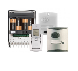 SC906AU1, Kit inc. Comprises D'Cell battery powered controller unit, 1 button caller unit, no keypad with built in prox reader and the SC100AU mains charged handset.