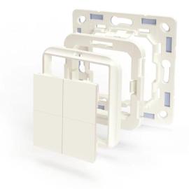 SHEL-BLU-WALL-SWCH-4-WH-BUS, Shelly BLU Wall Switch 4 (White) with Busch-Jaeger Adapter
