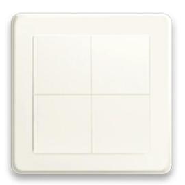 SHEL-BLU-WALL-SWITCH-4, Shelly BLU Wall Switch 4 (White) with No Adapter