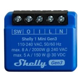 SHEL-MINI-1-GEN3, Shelly 1 Mini Gen3 WiFi Operated Smart Switch
