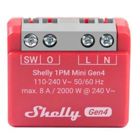 SHEL-MINI-1PM-GEN4, Shelly Mini 1PM Gen4 WiFi & Zigbee Operated Smart Relay