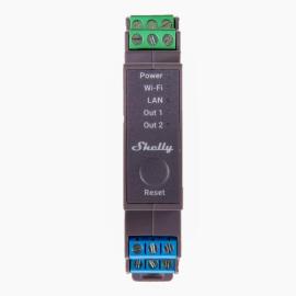 SHEL-PRO-2, Shelly Pro 2 DIN-Rail Mounted Smart Switch with Dry Contacts