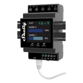 SHEL-PRO-DUAL-COVER-PM, Shelly Pro Dual Cover PM DIN-Rail Mounted Cover/Shutter Controller with Power Metering
