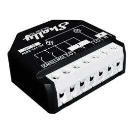 SHEL-QUBINO-WAVE-2PM, Shelly Qubino Wave 2PM 2-Channel Smart Switch with Power Monitoring