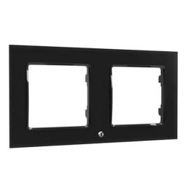 SHEL-WALL-FRAME-2-BK, Shelly Wall Frame 2 Two-Gang Wall Frame for Smart Switches (Black)