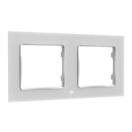 SHEL-WALL-FRAME-2-WH, Shelly Wall Frame 2 Two-Gang Wall Frame for Smart Switches (White)
