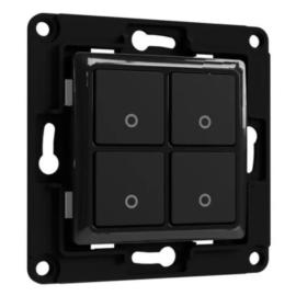 SHEL-WALL-SWITCH-4-BK, Shelly Wall Switch 4 (Black)