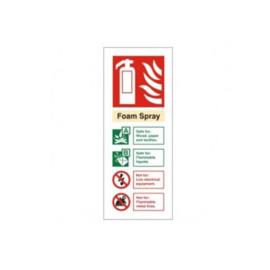 Signage, (FI.05N-RP), Foam fire extinguisher sign - 80mm x 200mm - rigid