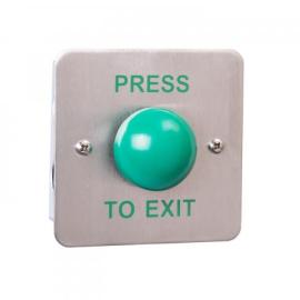 Standard Stainless Steel plate with Large Green Steel button (without collar) surface mounted, includes kobo back box ONLY and security screws. Greater than 1m operations. Switch only IP66
Size 85h x 85w x 28d (all mm - d =back box only)