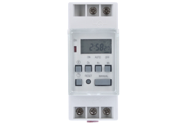 TH857, Digital 7-day DIN rail mount timer, 230Vac