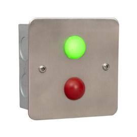 TLI-85, Traffic Light, Single gang, Red & Green LED indicator plate