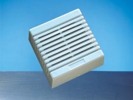 TS443-16, 16 Ohm extension speaker. White Polycarbonate - 110 x 110 x 55