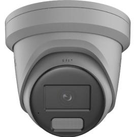 TVFC-M01-0402-TUR-G, TruVision 4MP, Full colour IP Fixed Lens Turret Camera, 30m white light, 2.8mm, built-in mic & speaker, strobe light, grey