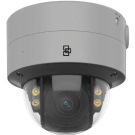 TVFC-M01-0403-DOM-G, TruVision 4MP, Full colour IP Varifocal Dome Camera, 40m white light, 2.8-12mm motorized lens, grey