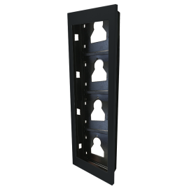 UT9164B, FLUSH-MOUNTED FRAME, 4 ULTRA MODULES, BLACK