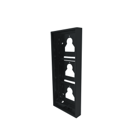 UT9173B, SURFACE-MOUNTED HOUSING, 3 ULTRA MODULES, BLACK