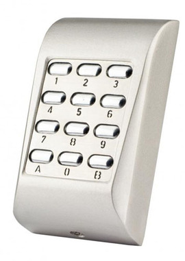 Videx, MTPADS, Surface Aluminium Keypad with Metal Backlit for 99 Codes 1 Relay in Silver - 12/24V AC or DC (IP65)