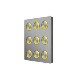 VR4KBM-9/Y, VR4K Series Button module (9 buttons with yellow bezel)