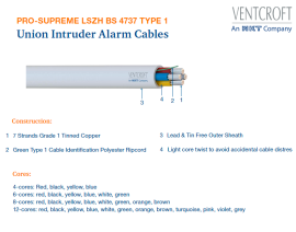 VSZ-8WT,  100m White, 8 Core White Circuit Protection Cable (No Shock Life Safety)