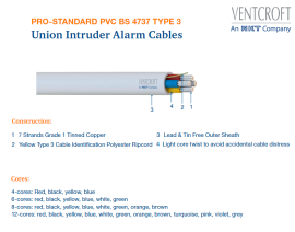 VUC-4WT,  100m White, 4 Core White Circuit Protection Cable (No Shock Life Safety)