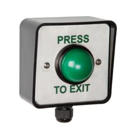 WP-EBGBWC02/PTE, Externally Rated IP66 Weatherproof Green Dome (Press to Exit) Button 
