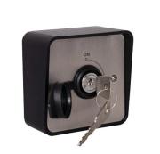WP-KS-2, Covered Keyswitch fitted in a Stainless Steel plate Latching (Momentary Double Pole) gallery thumbnail