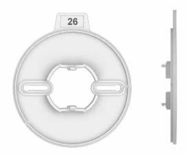 ZETA (MKII-CB/DAP) Detector Address Plate can be used with the MKII-CB and MKII-CB/D bases. An address label can be fitted to the plate allowing the detector?s address to be easily identified.