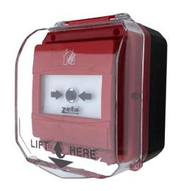 ZETA (ZT-CP4/AD/WP/PLUS) Zeta Addressable CP4 Manual Call Point in Outdoor / Tamperproof Housing, Red